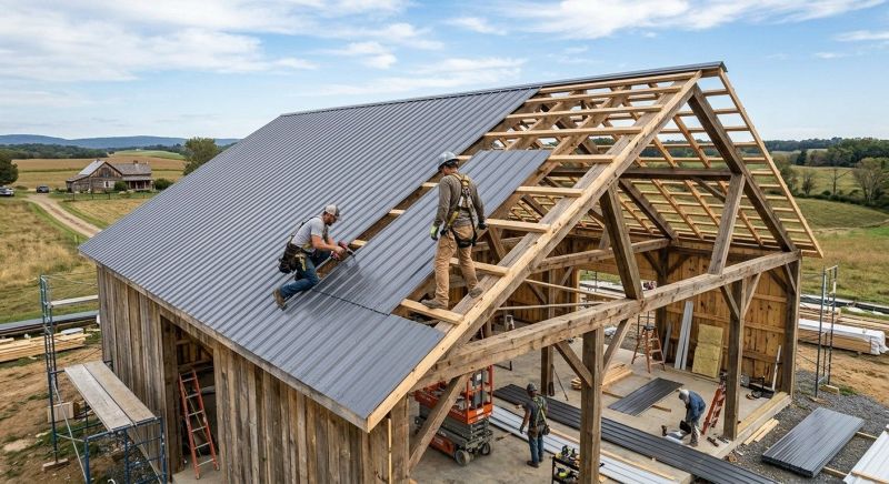 Barn Roof Construction in Garrett County, MD