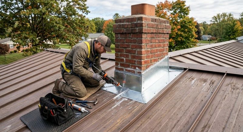 Metal Roof Flashing Repair in Garrett County, MD