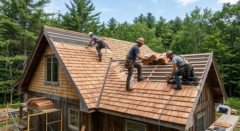 Natural Wood Roof Installation in Garrett County, MD